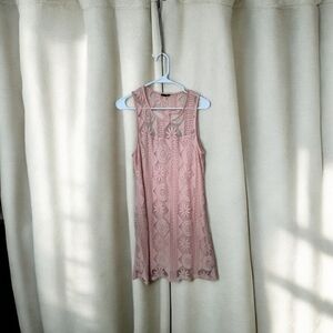 Trixxi Pink Lace Midi Dress